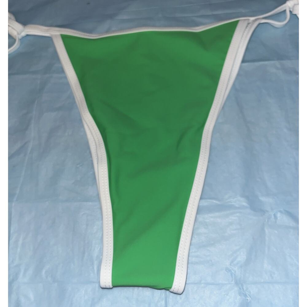 Jolefille Brazilian Style Thong Bikini-Sexy Triangle Two-Piece Swimsuit Green XL - Picture 2 of 14